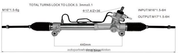 Auto Parts Wholesale Online 408F22474 - Power Steering Rack 44200-12770 TOYOTA