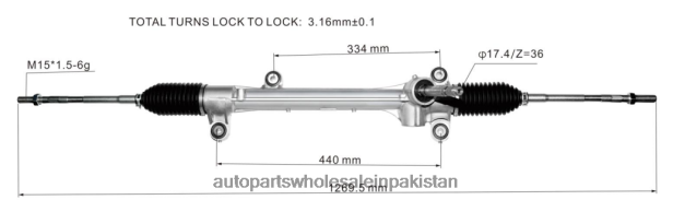 Auto Parts Wholesale Online 408F22514 - Power Steering Rack 45510-28220 TOYOTA