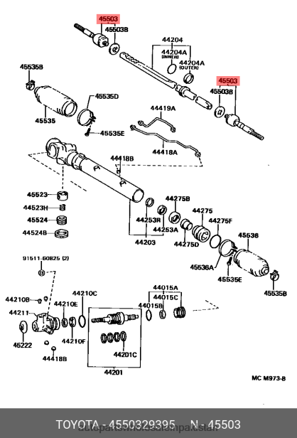 Auto Parts Importer In Pakistan 408F2349 - Tie Rod End 45503-29395 Steering Rack End Sub-Assembly DAIHATSU